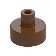 Tile Special Round 1 x 1 with Hollow Bar, Reddish Brown