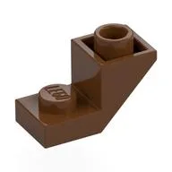 Brick Sloped Inverted 45° 2 x 1 with 2/3 Cutout, Reddish Brown
