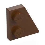 Wedge Plate 2 x 2 Right, Reddish Brown