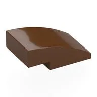 Brick Curved 3 x 2 No Studs, Reddish Brown