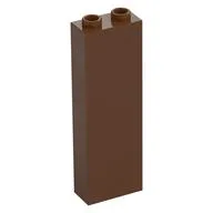 Brick 1 x 2 x 5 with Hollow Studs, Reddish Brown