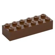 Brick 2 x 6, Reddish Brown