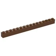 Brick 1 x 16, Reddish Brown