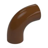 Brick Round 1 x 1 diameter Tube with 90 Degree Elbow (2 x 2 x 1) and Axle Holes (Crossholes) at each end, Reddish Brown