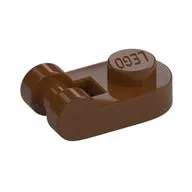 Plate Special 1 x 1 Rounded with Handle, Reddish Brown