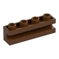 Brick Special 1 x 4 with Groove, Reddish Brown