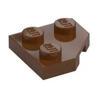 Wedge Plate 2 x 2 Cut Corner, Reddish Brown