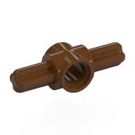 Technic Pin Connector Hub with 2 Axles, Reddish Brown