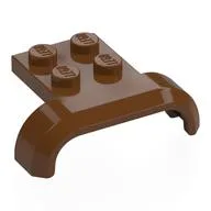 Wheel Arch, Mudguard 3 x 4 with 2 x 2 Plate, Reddish Brown