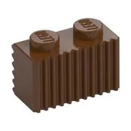 Brick Special 1 x 2 with Grille, Reddish Brown