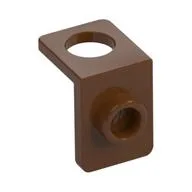 Minifig Neckwear Bracket [One Stud] - Reinforced, Reddish Brown