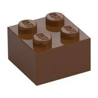 Brick 2 x 2, Reddish Brown