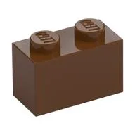 Brick 1 x 2, Reddish Brown