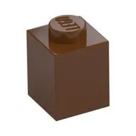 Brick 1 x 1, Reddish Brown
