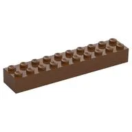 Brick 2 x 10, Reddish Brown