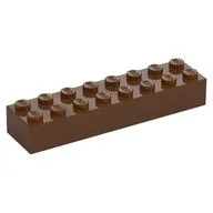 Brick 2 x 8, Reddish Brown