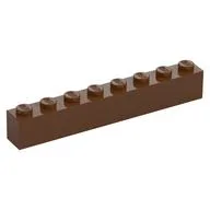 Brick 1 x 8, Reddish Brown