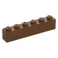 Brick 1 x 6, Reddish Brown