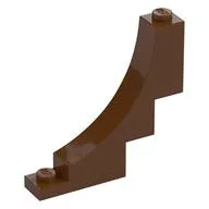 Brick Curved 1 x 5 x 4 Inverted, Reddish Brown