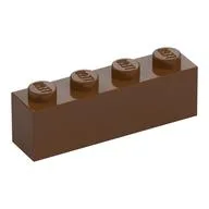 Brick 1 x 4, Reddish Brown