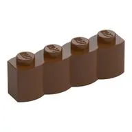 Brick Special 1 x 4 Palisade [aka Log], Reddish Brown