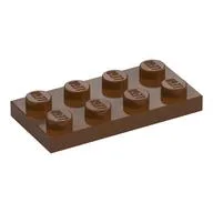 Plate 2 x 4, Reddish Brown