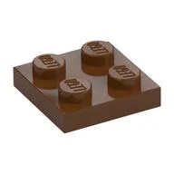 Plate 2 x 2, Reddish Brown