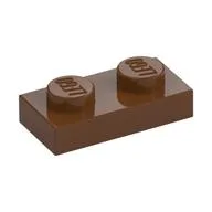 Plate 1 x 2, Reddish Brown