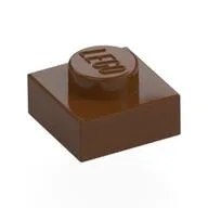 Plate 1 x 1, Reddish Brown