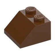 Brick Sloped 45° 2 x 2, Reddish Brown