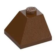 Brick Sloped 45° 2 x 2 Double Convex, Reddish Brown