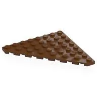 Wedge Plate 8 x 8 Cut Corner, Reddish Brown