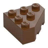 Brick Wedged 3 x 3 Cut Corner, Reddish Brown