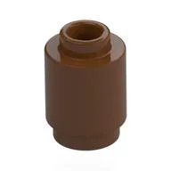 Brick Round 1 x 1 Open Stud, Reddish Brown