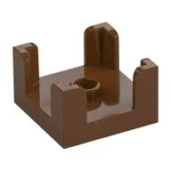 Panel 2 x 2 x 1 Corner Posts with Centre Stud, Reddish Brown