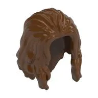 Hair Long Parted in Front, Reddish Brown