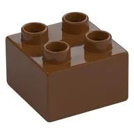 Duplo Brick 2 x 2, Reddish Brown