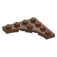 Plate Special 4 x 4 with 3 x 3 Quarter Round Cutout, Reddish Brown