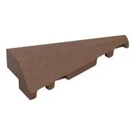 Brick Wedged, Sloped 2 x 5 Right, Reddish Brown