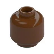 Minifig Head [Plain] [Hollow Stud], Reddish Brown