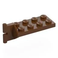 Hinge Plate 2 x 4 with Articulated Joint - Male, Reddish Brown