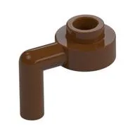 Plate Special Round 1 x 1 with Vertical Bar, Reddish Brown