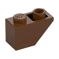 Brick Sloped Inverted 45° 2 x 1, Reddish Brown