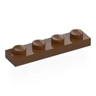 Plate 1 x 4, Reddish Brown