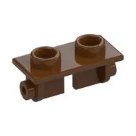 Hinge Brick 1 x 2 Top Plate Thin, Reddish Brown