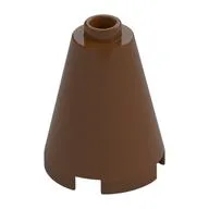 Cone 2 x 2 x 2, Open Stud, Reddish Brown