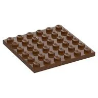Plate 6 x 6, Reddish Brown
