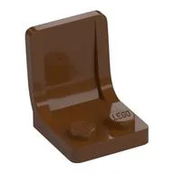Seat / Chair 2 x 2, Reddish Brown