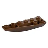 Brick Wedged, Curved Inverted 6 x 2 Left, Reddish Brown