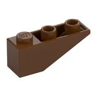 Brick Sloped Inverted 33° 3 x 1 with Internal Stopper and No Front Stud Connection, Reddish Brown